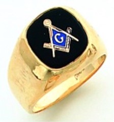 Gold Plated Blue Lodge Masonic Ring #1
